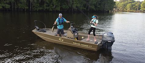 Gator boats - Make G3. Model Gator Tough 17 SC. Category Fishing Boats. Length 17'. Posted Over 1 Month. 2019 G3 Gator Tough 17 SC 2019 G3 Gator Tough 17 SC These versatile jons achieve Gator Tough status for durability. Built-in fuel tank, large under-deck storage, rod holders, aerated livewell and galvanized trailer as standard equipment defines value.